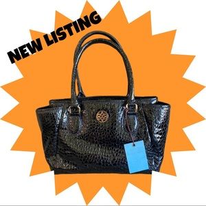 Antonio Melani Black Patent Leather Bag
